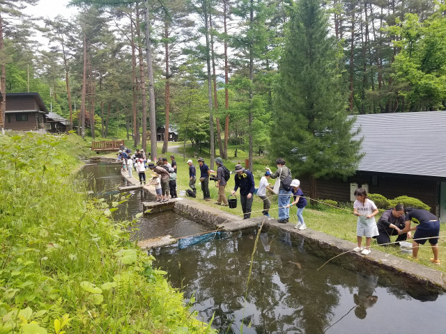 やぶはら高原小学生渓流釣り体験